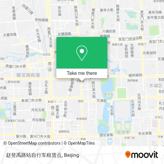 赵登禹路站自行车租赁点 map