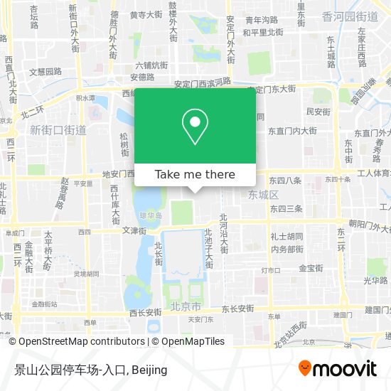 景山公园停车场-入口 map