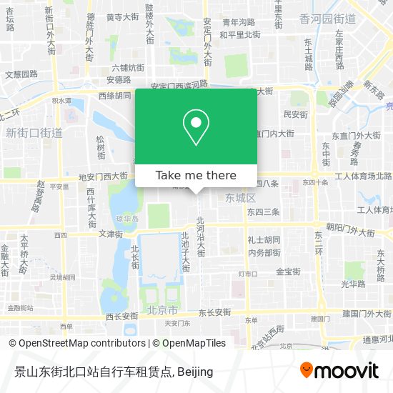 景山东街北口站自行车租赁点 map