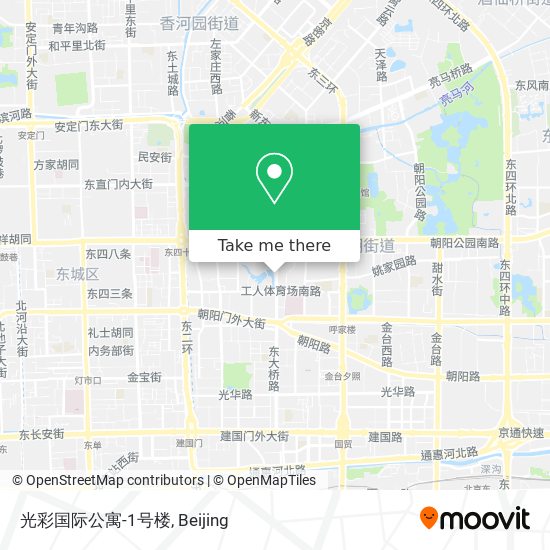 光彩国际公寓-1号楼 map