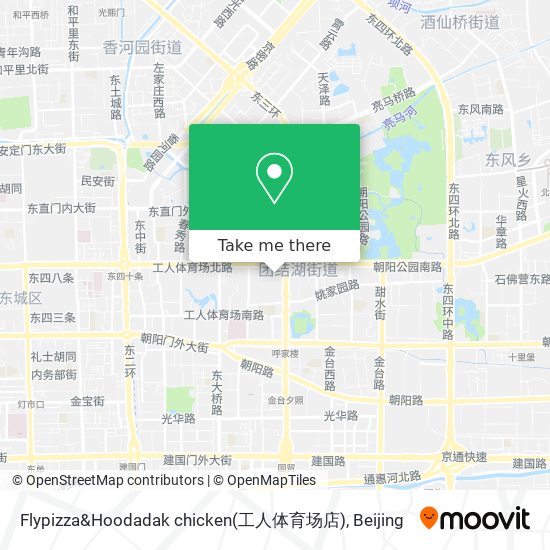 Flypizza&Hoodadak chicken(工人体育场店) map