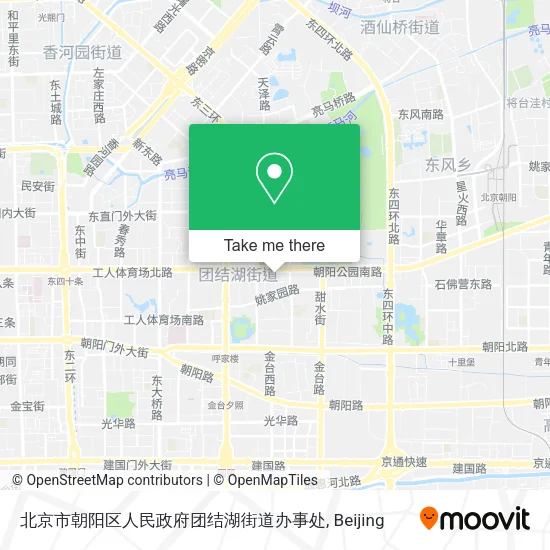 北京市朝阳区人民政府团结湖街道办事处 map