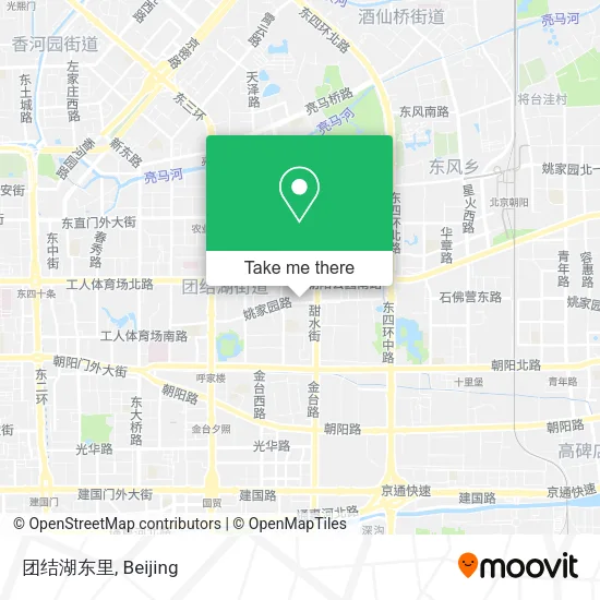 团结湖东里 map