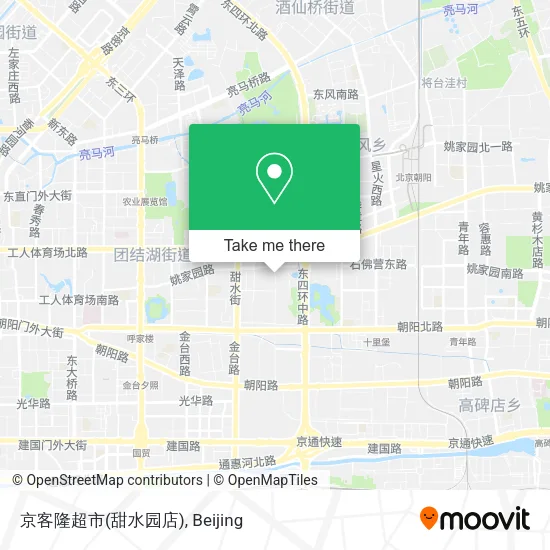 京客隆超市(甜水园店) map