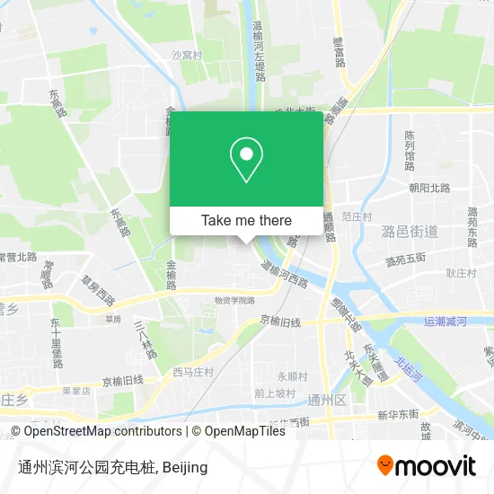 通州滨河公园充电桩 map