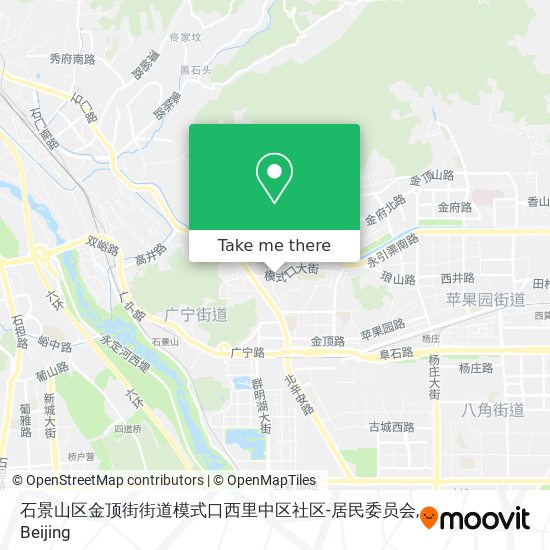 石景山区金顶街街道模式口西里中区社区-居民委员会 map