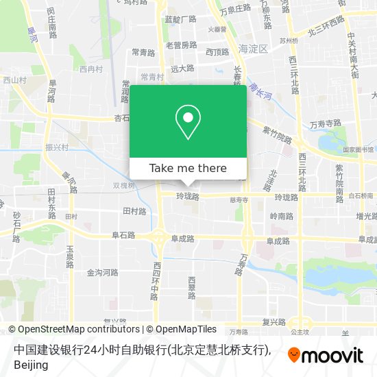 中国建设银行24小时自助银行(北京定慧北桥支行) map