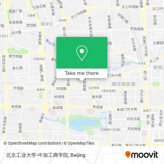 北京工业大学-中加工商学院 map