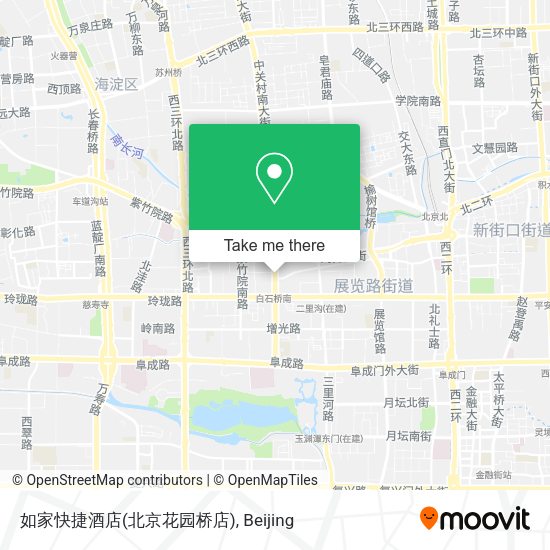 如家快捷酒店(北京花园桥店) map