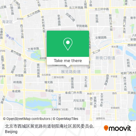 北京市西城区展览路街道朝阳庵社区居民委员会 map