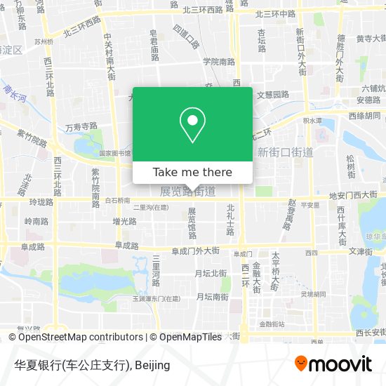 华夏银行(车公庄支行) map