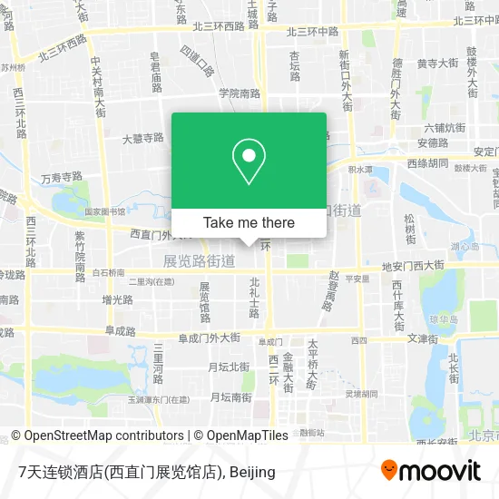 7天连锁酒店(西直门展览馆店) map