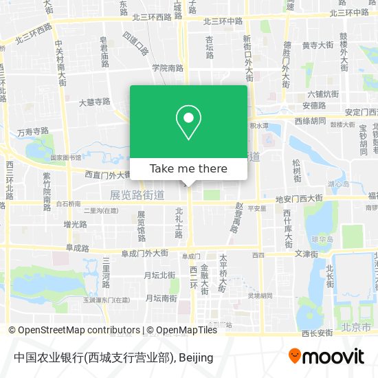 中国农业银行(西城支行营业部) map