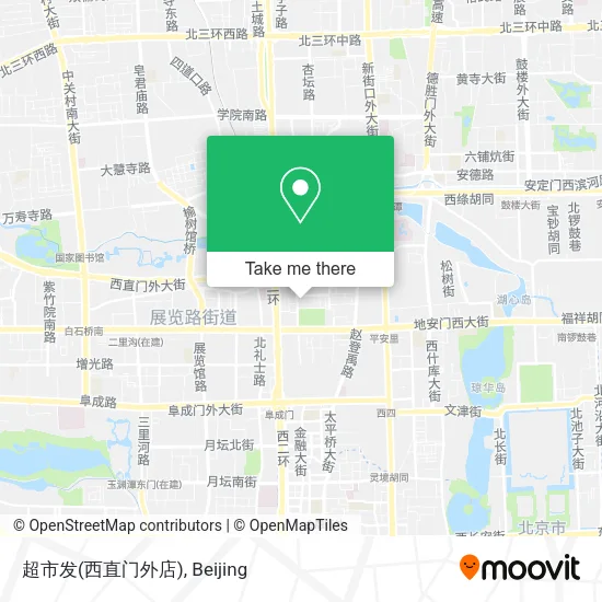 超市发(西直门外店) map
