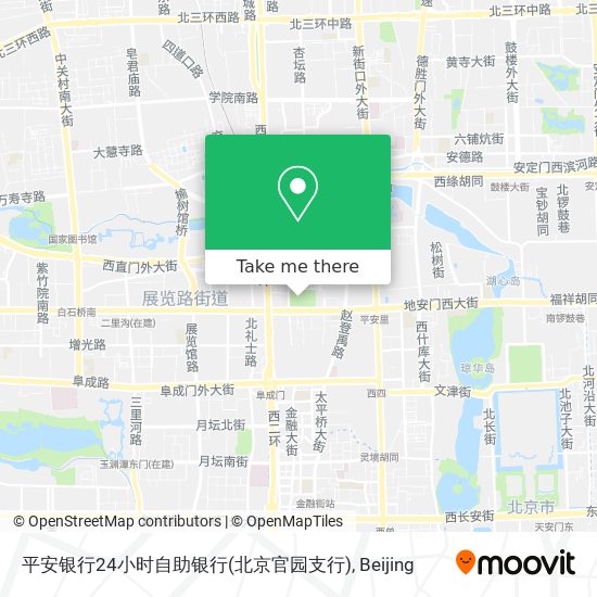 平安银行24小时自助银行(北京官园支行) map