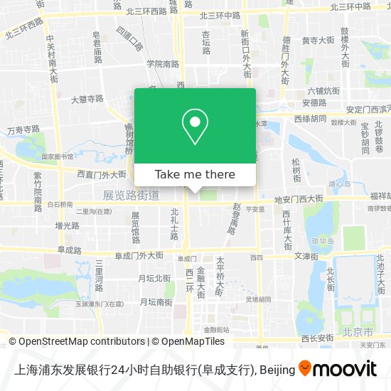 上海浦东发展银行24小时自助银行(阜成支行) map