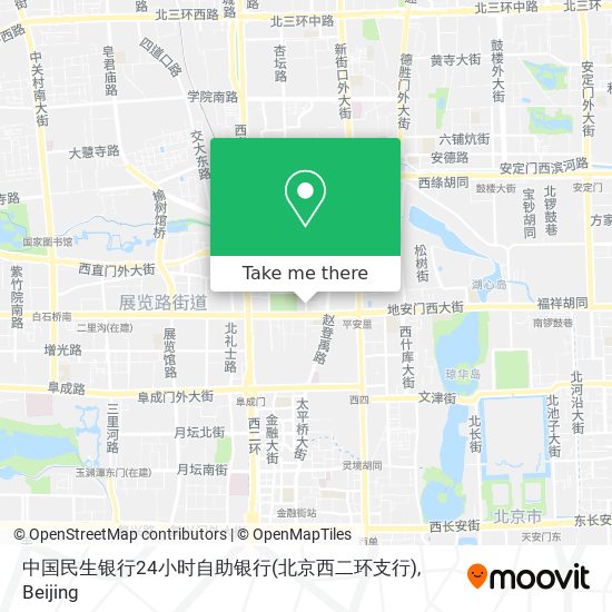 中国民生银行24小时自助银行(北京西二环支行) map