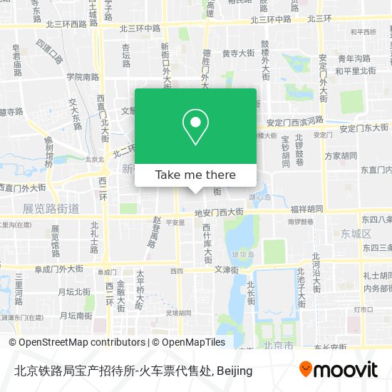 北京铁路局宝产招待所-火车票代售处 map