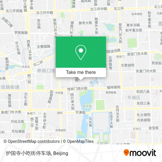 护国寺小吃街停车场 map