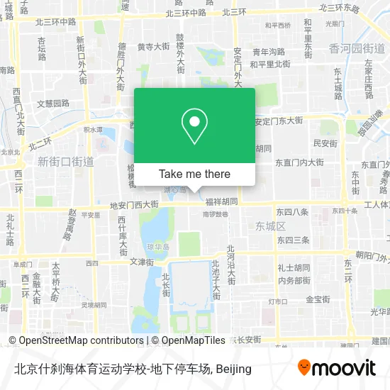 北京什刹海体育运动学校-地下停车场 map