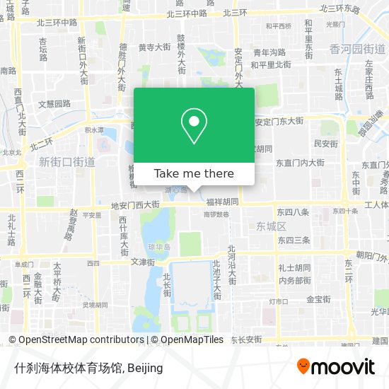 什刹海体校体育场馆 map