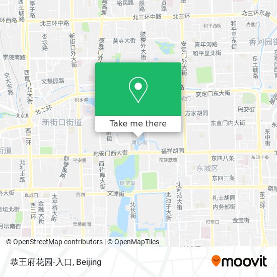 恭王府花园-入口 map