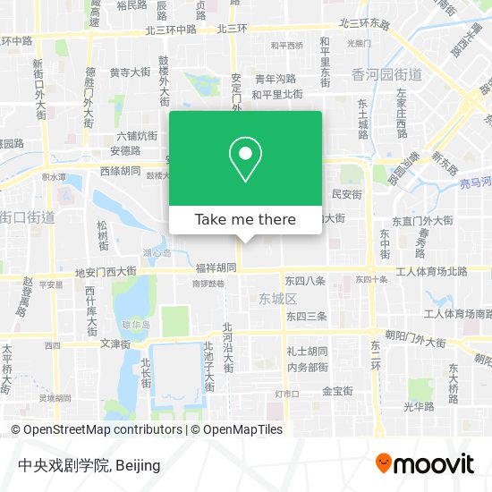 中央戏剧学院 map