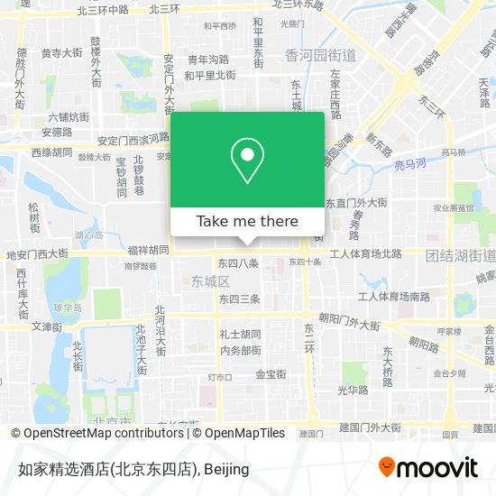 如家精选酒店(北京东四店) map