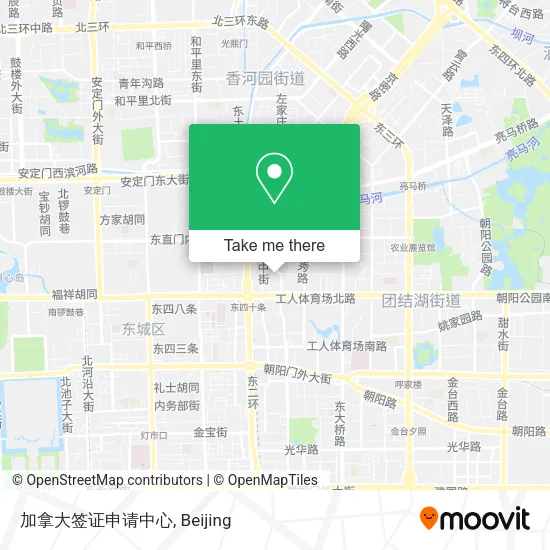 加拿大签证申请中心 map