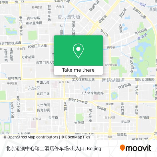 北京港澳中心瑞士酒店停车场-出入口 map