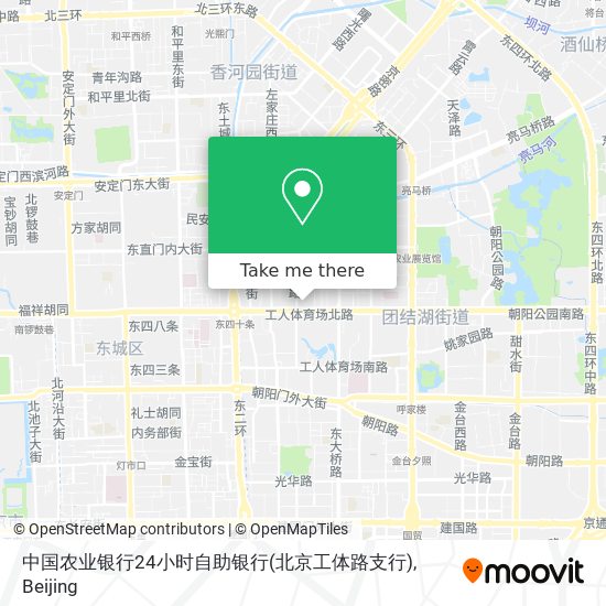 中国农业银行24小时自助银行(北京工体路支行) map