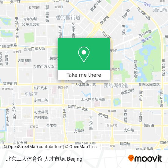 北京工人体育馆-人才市场 map
