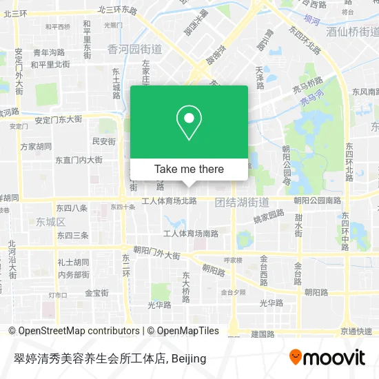 翠婷清秀美容养生会所工体店 map