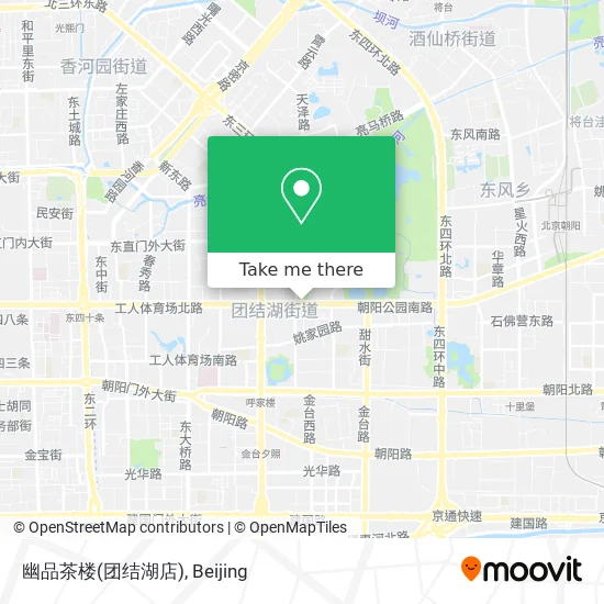 幽品茶楼(团结湖店) map