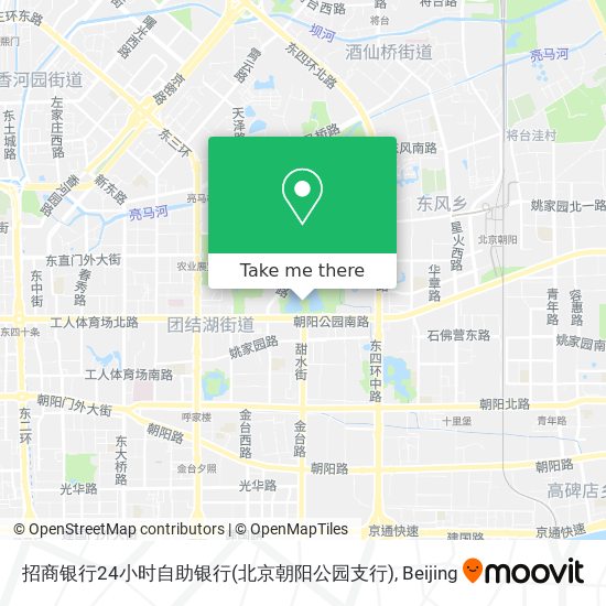 招商银行24小时自助银行(北京朝阳公园支行) map