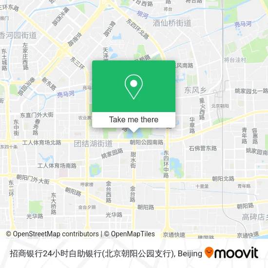 招商银行24小时自助银行(北京朝阳公园支行) map