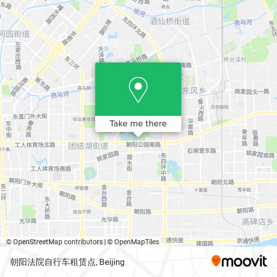 朝阳法院自行车租赁点 map