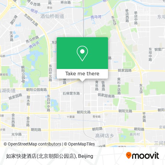 如家快捷酒店(北京朝阳公园店) map