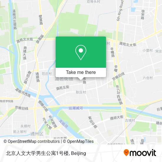 北京人文大学男生公寓1号楼 map