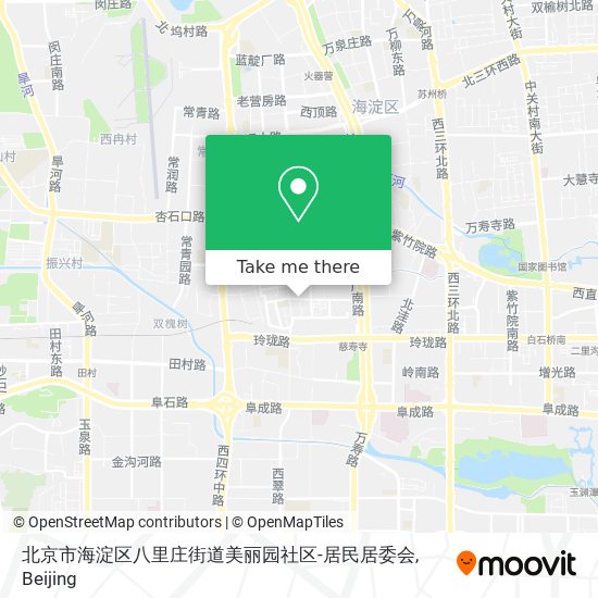 北京市海淀区八里庄街道美丽园社区-居民居委会 map