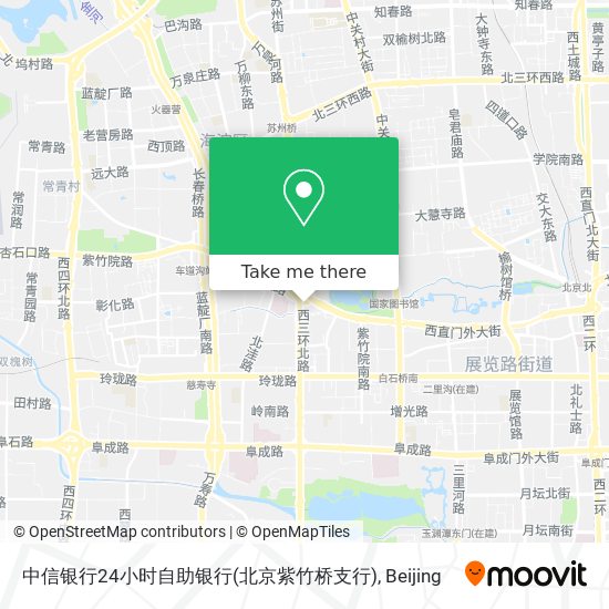 中信银行24小时自助银行(北京紫竹桥支行) map