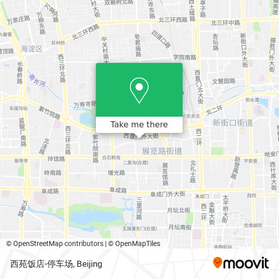 西苑饭店-停车场 map