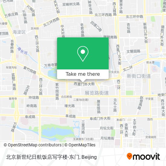 北京新世纪日航饭店写字楼-东门 map
