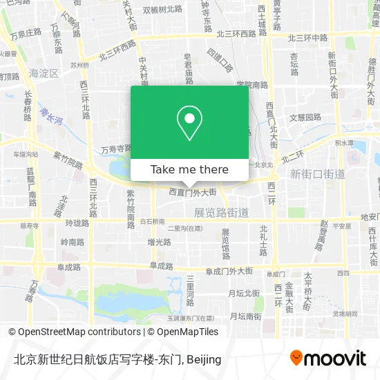 北京新世纪日航饭店写字楼-东门 map