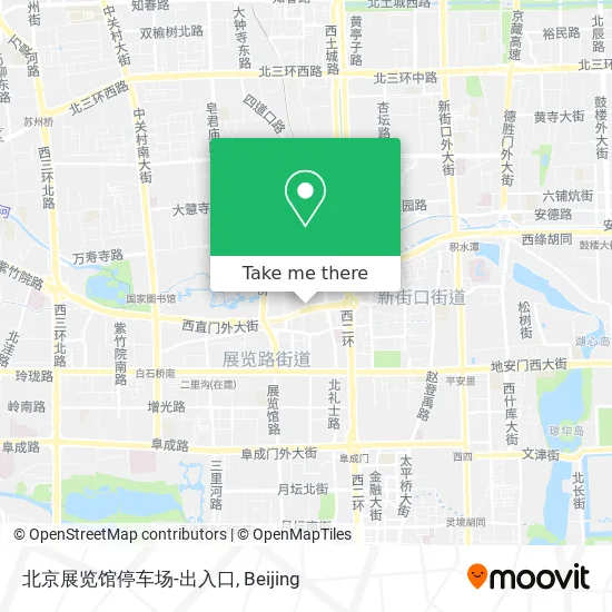 北京展览馆停车场-出入口 map