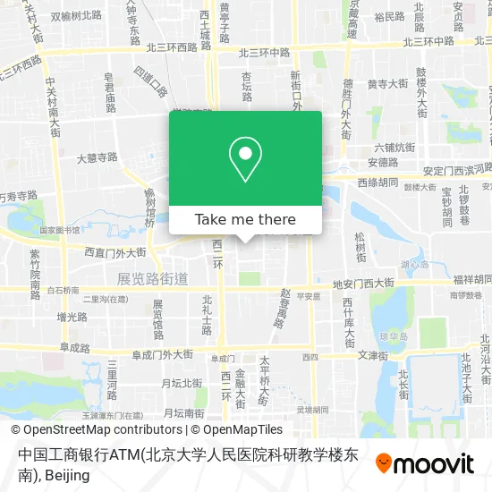中国工商银行ATM(北京大学人民医院科研教学楼东南) map
