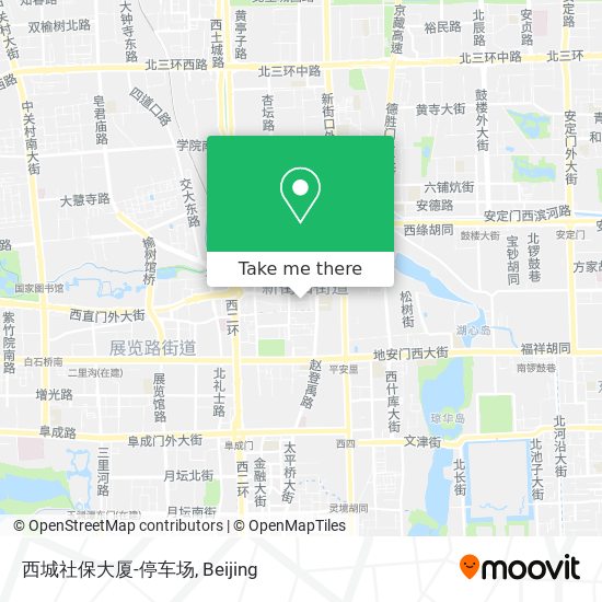 西城社保大厦-停车场 map