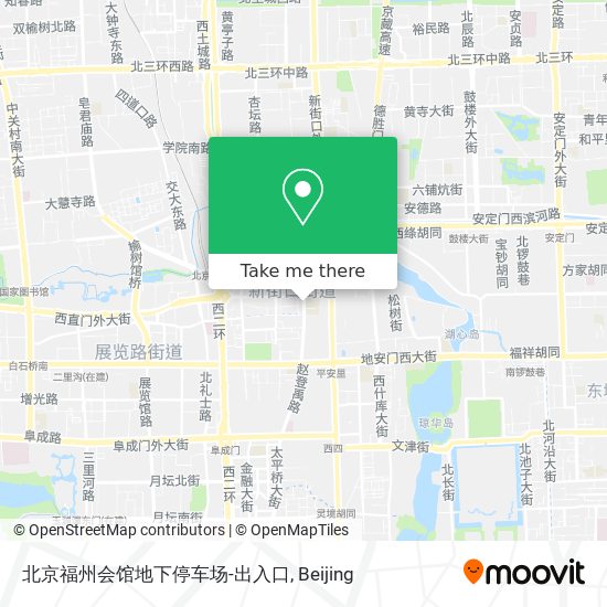 北京福州会馆地下停车场-出入口 map