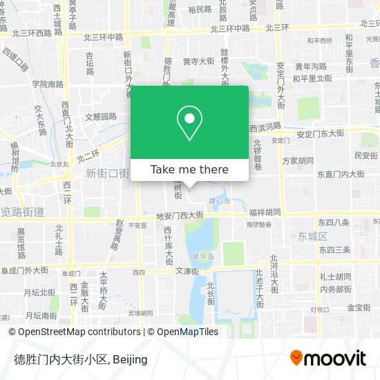 德胜门内大街小区 map