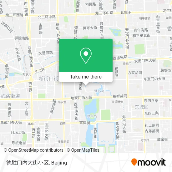 德胜门内大街小区 map